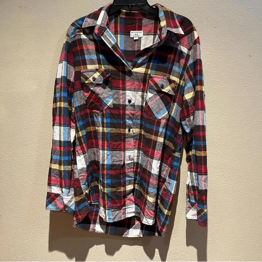 Women's Multi and Red Shirt